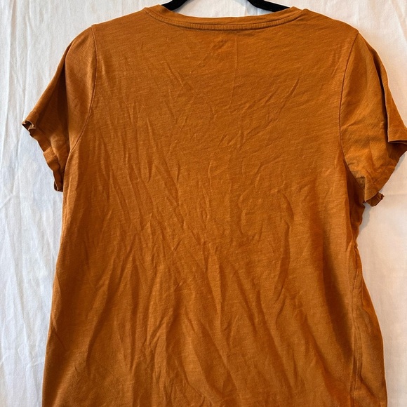 J. Crew Burnt Orange V-Neck Tee - Picture 2 of 7